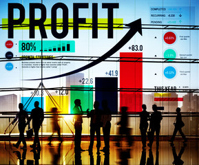 Profit Finance Data Analysis Money Accumulation Concept