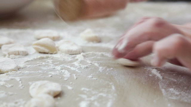  rolling out the dough 