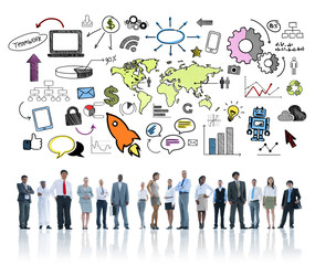 Global Business World Organization Market Commercial Concept