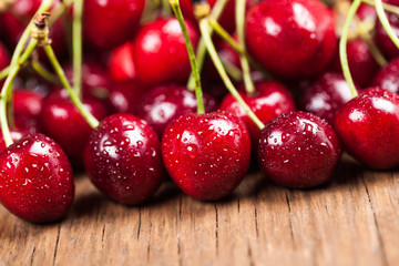 juicy ripe cherry closeup