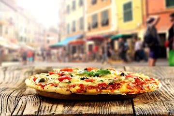Zelfklevend Fotobehang pizza  © magdal3na