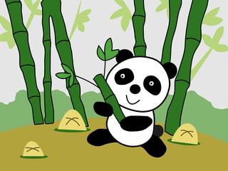 Giant Panda Cartoon Vector Illustration
