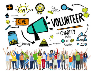 Volunteer Charity and Relief Work Donation Help Concept