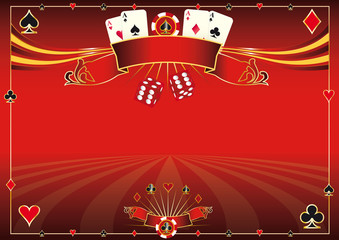 Horizontal red Casino background