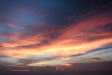 Sunset sky in Bohol, Philippines.