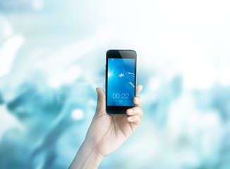 Music fans takes picture and video guitarist.