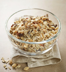 bowl of healthy breakfast muesli