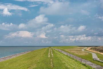 Deich auf der Nordseeinsel Föhr