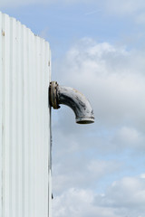 Industrial unit overflow pipe