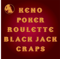 Lamp Light Titles. Red Background.
