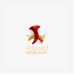 Clean elegant circle shaped abstract geometric logo. Universal