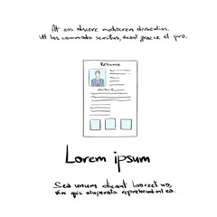 Curriculum Vitae Document Hand Draw Resume CV Profile
