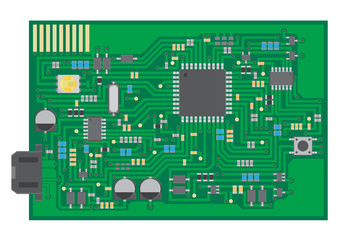 Surface mount technology PCBA top view