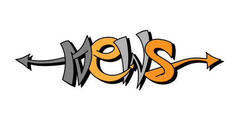 NEWS in VECTOR GRAFFITI FONT