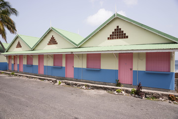 Bunte Häuser in der Karibik