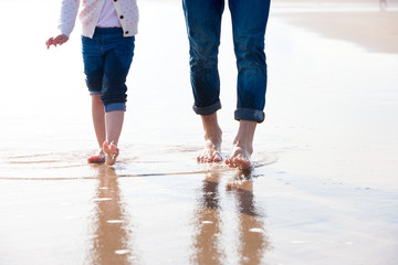 Barefoot on Beach