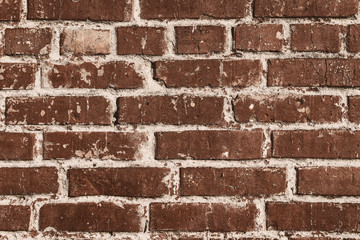 Naklejka premium Texture. Brick. Wall. A background with attritions and cracks