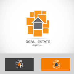Real estate abstract house concept logo