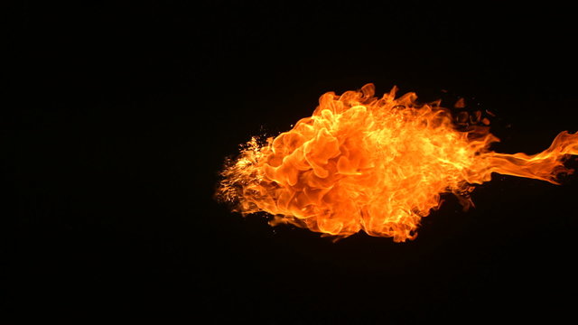 Fireball explosion, slow motion