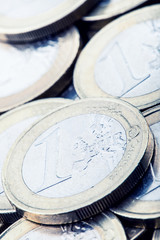 Euro coins. Euro money. Euro currency.