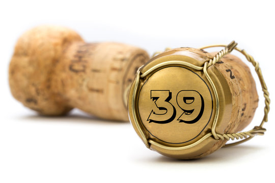 Champagnerkorken Jubil&auml;um 39 Jahre