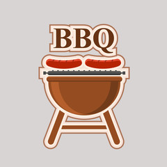 Barbecue party vector element poster