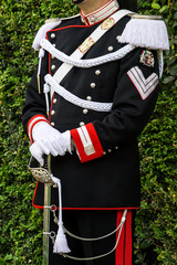 Corazziere guardia d'onore presidenziale italiana 