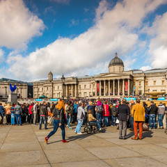 Trafalgar Square, Londres - obrazy, fototapety, plakaty