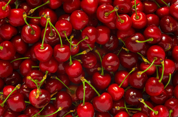 Fresh Red Cherry Fruit Background