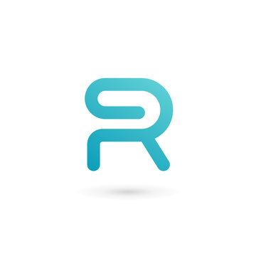 Letter R clip logo icon design template elements