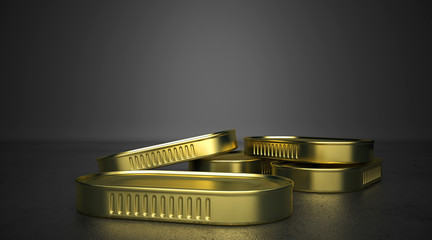 Scatolette di alici d'oro, pesce