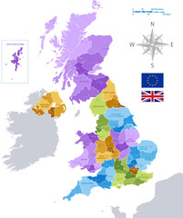 Vector UK administrative map