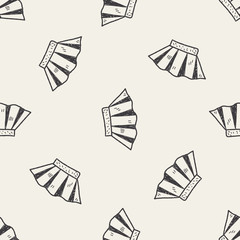 skirt doodle seamless pattern background