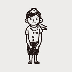 Flight Attendant doodle