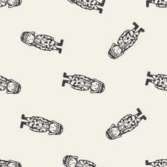 soldier doodle seamless pattern background