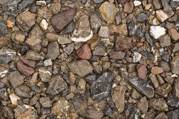 Raw gravel texture, close up, background use.