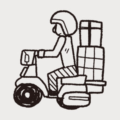 delivery bike doodle