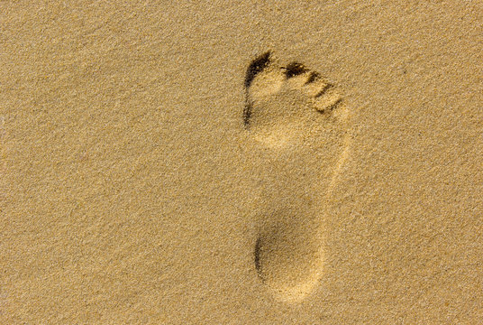 Uma pegada na areia