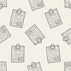 document doodle seamless pattern background