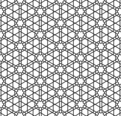 Vector Abstract Seamless Geometric Islamic Wallpaper. 