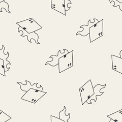 speed delivery doodle seamless pattern background