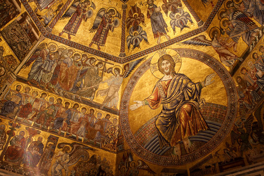 Mosaic ceiling of the Florence Baptistery, Italy
