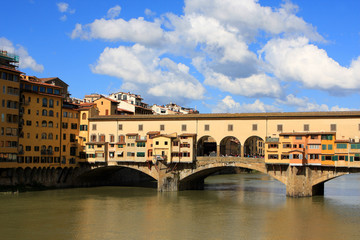 Old bridge (Ponte Vecchio) over Arno river, Florence, Italy
