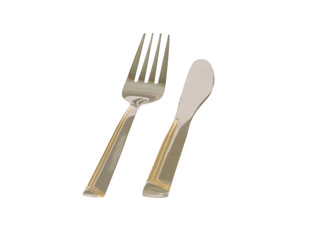 Cutlery set.Isolated.