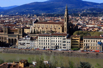View of Florence from Michelangelo Square (Piazzale Michelangelo), Italy