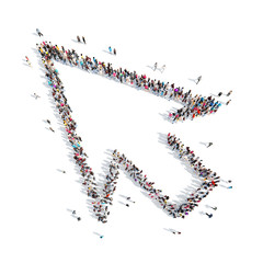 people in the shape of  cursor.