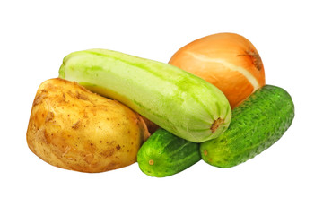 Fresh vegetables.Isolated.