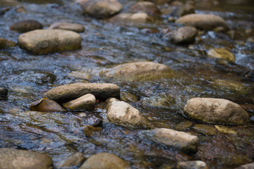 Water flowing in the river