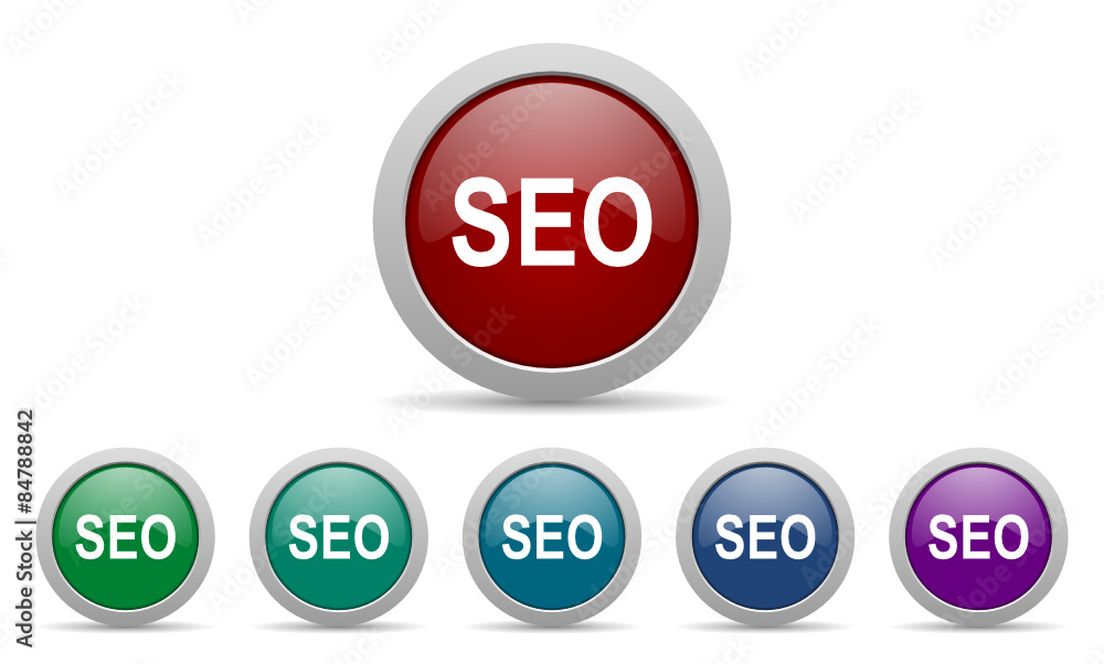 Poster seo vector web icon set