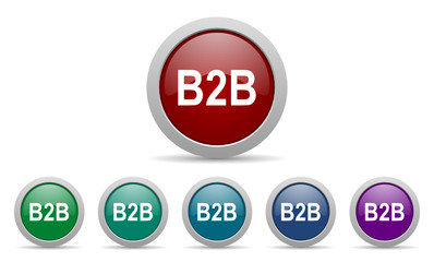 b2b vector web icon set